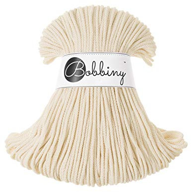 Bobbiny Makramee-Schnur, geflochten, Junior, 3 mm (Natur), 100 m