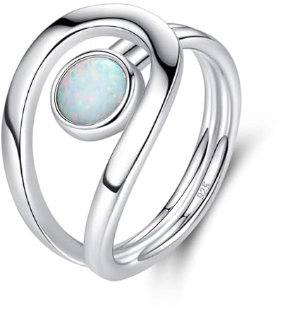 Einzigartiges Design 925 Sterling Silber Ringe Wunderschöne Halo Opal Frauen Hochzeit Verlobung Jahrestag Schmuck