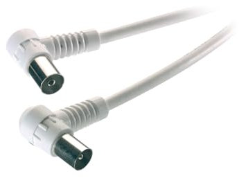 Vivanco Antennen Anschlusskabel [1x Antennenstecker 75 Ω - 1x Antennenbuchse 75 Ω] 5.00 m 90 dB Weiß