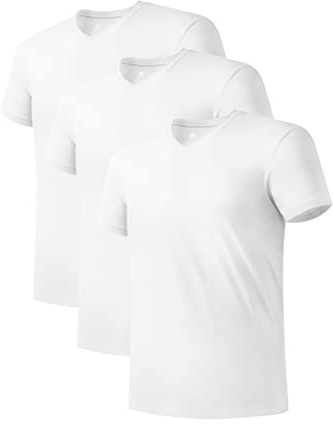 DAVID ARCHY Men's Undershirt Bamboo Rayon Stretch Cooling T-Shirts | Bamboo Rayon, Breathable, Soft, Lightweight, Stay-Tucked, Casual