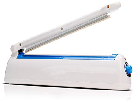 Macchina Sigillante A Caldo 400mm Sacchetti Sigillatrice Plastica Manuale Termosigillatrice Professionale A Caldo Per Sacchi,Bianca