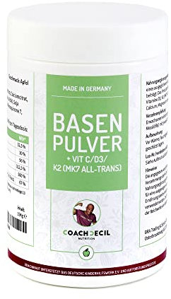 Basencitrat - Geschmack Apfel (Multivitamin Basenpulver mit Vitamin D3, C, K2 MK7 All-Trans, Magnesium, Calcium, Kalium & natürlichem Camu Camu-Extrakt)