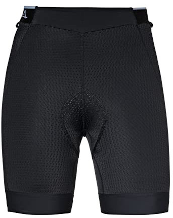 Schöffel Damen Skin Pants 8h L, atmungsaktive Stretch-Radhose mit Polster und Bodymapping, Fahrrad Unterhosen mit bakteriostatischer Silbernitrat-Behandlung, black, 34
