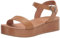 Amazon Essentials Women's Two Band Flatform Sandal, Cognac, 5 UK