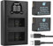 DSTE DMW-BLC12 Batterie Rechargeable (Paquet de 2) et Chargeur Double USB Smart LED Compatible avec Panasonic Lumix DMC-FZ200, DMC-FZ1000, DMC-FZ2000, DMC-G5, DMC-G6, DMC-G7, DMC-GX8, DMC-G85