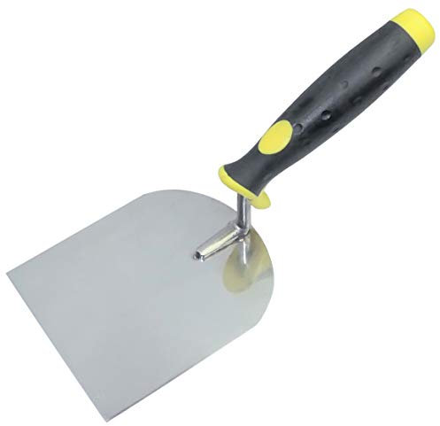 AERZETIX - C45996 - Truelle de Stucateur à Plâtrier 100x120mm - Outil pour Plaquiste/Maçon 2 - Poignée Bi-Matière - Travaux/Maçonnerie/Enduit/Plâtre/Carrelage/Mortier - en Acier