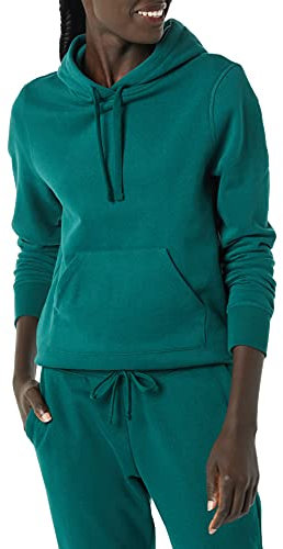 Amazon Essentials Felpa con Cappuccio in Pile vestibilità Regular (Taglie Forti Disponibili) Donna, Verde Scuro, M