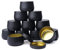 Gukasxi - Lot de 12 boîtes à bougies en métal de 250 ml avec couvercle pour la fabrication de bougies - En aluminium - Pour la fabrication de bougies - Noir