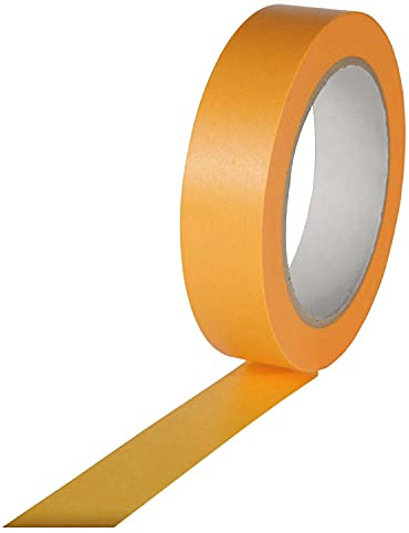 Scorprotect® Gold Band Washitape Untergrund Klebeband Schonklebeband (Orange, 25 mm x 50 m)