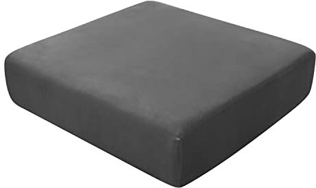 SYLC Sofa Sitzkissenbezug, Stretch Sitzkissenbezug rutschfest Mit Krawatten, Samt Überzüge Für Wohnwagen Polster Sitzbezüge Für Sofa(Dark Gray,Chaise-Longue)