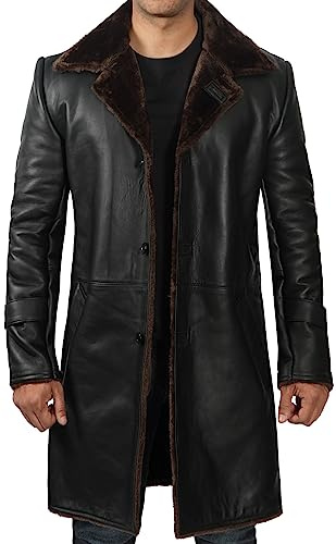 fjackets Mens Winter Coats - Real Lambskin Black Leather Jackets For Men | [1509973] Chandlr, M