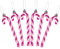 DERAYEE 6 PCS Christmas Glitter Candy Cane Plastic Candy Cane Christmas Tree Decorations for Xmas New Year Party Supplies (Hot Pink&White)…