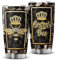 ZOXIX Queen Bee Tumbler Geschenk für Mädchen, Edelstahl, Reisebecher mit Deckel, 590 ml, Bienen-Schmuck-Stil, isolierte Kaffeetasse, Bienenhalter, Geschenk für Frauen, Glitzer-Becher, Geburtstag