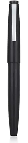 erofa Jinhao 80 schwarze Faser-Füllfederhalter, Iridium-Feder mit Konverter und kleiner Stifttasche, Set (silberfarbener Clip)