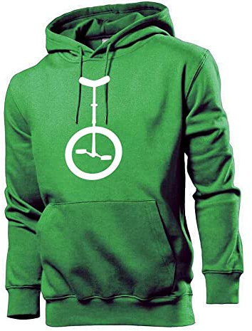 Generisch Einrad Männer Hoodie Sweatshirt Grün 3XL
