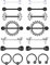 Kakonia 8Paar 14G Nippelpiercing für Damen Chirurgenstahl Schwarz Rosegold Silber Edelstah Glitzer Brustwarzenpiercing Herz Nippelringe Brustwarzen Zirkonia Set für Damen Heren
