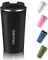 EALLEN Travel Mug with Leakproof Lid Reusable Insulated Coffee Cup for Hot & Cold Drinks/Tea Portable Stainless Steel Thermal Takeaway Travel Coffee Mug for Car/Outdoor/Picnic/Office/School(Black)