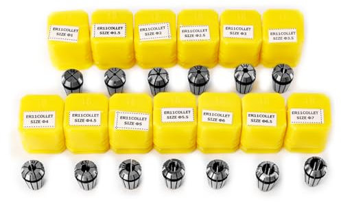 YOFULY ER20 Collet Set - Drill Chuck, 1-13mm & 1/8 1/2 ER-20 Spring Collet for CNC Engraving Machine and Milling Lathe Tool Holder, 13 Pieces