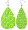 Lederohrringe Grüner Limetten Zitronen Sommer Tropfenohrringe Klassischen Baumeln Ohrringe Ornamente Damen Ohrring, Für Frauen, Geschenk, Braut Party