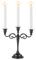 Sziqiqi Halloween Candelabra Candle Holder 3-Arms Candlestick Holders, Matte Black Candle Stick Stands for Taper Candles for Candlelight Dinner Party Wedding Table Centrepieces Christmas Mantel Decor