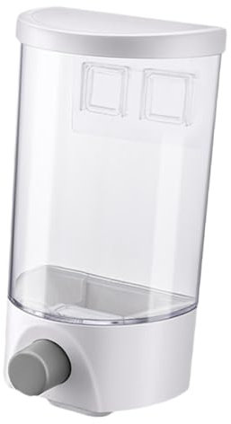 Zerodeko 1 Pc Storage Jar Candy Containers Food Snack Dispenser Wall Cereal Dispenser Vacuum Seal Jar Wall Mount Cereal Dispenser Grain Container Terrarium White Dry Food Whole Grains Abs