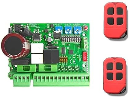 Centrale Universale per CANCELLI Automatici quadro di comando 24V (bassa tensione) per motori scorrevoli motori una anta motori per porte garage S7LT + RIC + 2 Radiocomandi (con Radiocomandi)