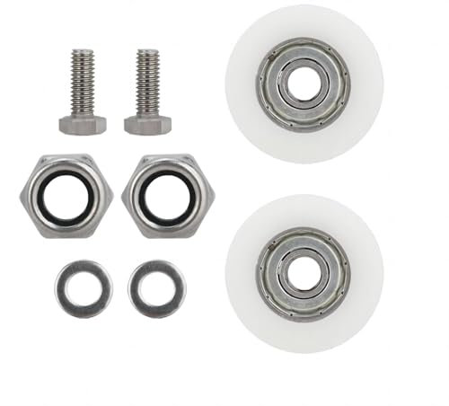 VIFERR 30mm Greenhouse Door Wheels Plastic Halls Door Rollers Wheel Replacement Kits for Shower Greenhouse Sliding Doors