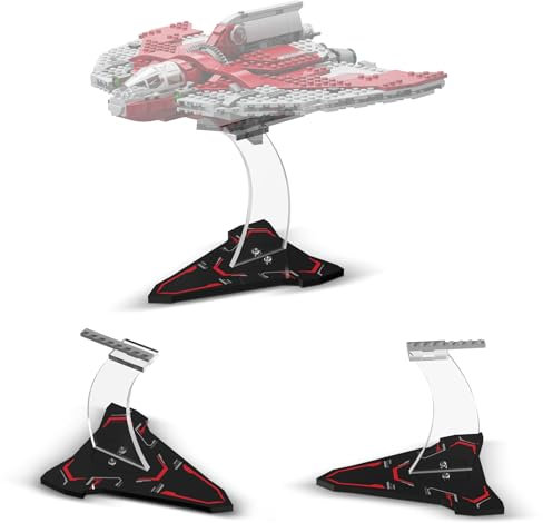 Acryl Display Ständer kompatibel mit Lego 75362 Star Wars Ahsoka Thanos T-6 Jedi Shuttle, Klarer Display-Ständer kompatibel mit Lego 75362 Bausatz(Nur Display-Ständer, Kein Modell Enthalten)