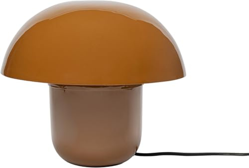 Kare Design Tischleuchte Mushroom Shiny, braun | Metall, Stahl, retro, fürs Wohnzimmer