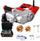 Rainureuse murale électrique sans poussière 1100 W avec 2 lames en alliage (25/35 mm), réglage de la profondeur 20-30 mm, machine de découpe de murs en béton(Red)