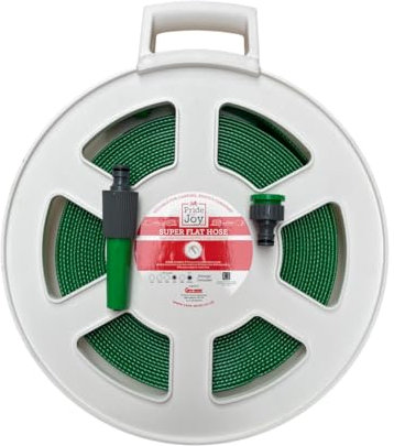 15m (49ft) Flat Drinking Water Safe Hose on Luxury Reel – Motorhome, Boat,Campervan