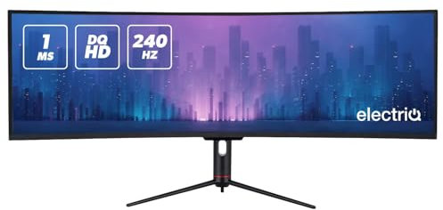 Electriq eiq-495KCSUW240VA 49 5K VA 240Hz 1ms Super UltraWide Curved Monitor