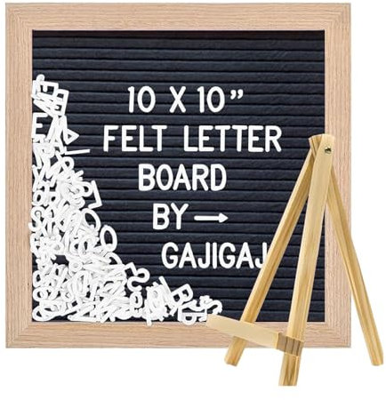 Zunishaone Letterboard mit Buchstaben - Kleine Filz Message Board - Muttertag Quadratisch Buchstabenschild, Elegantes Ankündigungsschild für Einschulung