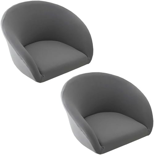seokor 1/2/4 Piezas Fundas de Silla Comedor con Brazos, Fundas para Taburetes de Bar con Respaldo Redonda, Cubiertas para Sillas de Bar Giratoria para Salón Oficina Cocina Decor Hogar(B5,2PCS)