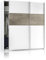 duehome | Armario 2 Puertas Correderas para Dormitorio o Habitación, Modelo Brike, Acabado en Blanco Artik y Roble Alaska, Medidas: 180 cm (Largo) x 200 cm (Alto) x 60 cm (Fondo)