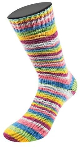 LANA GROSSA Meilenweit Granita | Sockenklassiker, bedruckt und waschmaschinenfest | Handstrickgarn aus 80% Schurwolle & 20% Polyamid | 100g Wolle zum Stricken & Häkeln | 420m Garn FB 1807