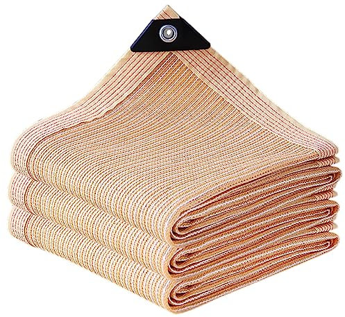 Tela de sombra beige resistente a los rayos UV, 4 x 8 m, toldo de vela duradero, pantalla de privacidad perfecta para jardín, patio y uso al aire libre, 85% de cobertura de sombra múltiple