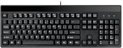 ADESSO EasyTouch 130 Mechanische USB-Tastatur in voller Größe mit braunen Schaltern, dediziertem Copilot-KI-Hotkey, Dichtungsmontage für leises Tippen, 2 x große Drucktastenkappen und N-Key-Rollover