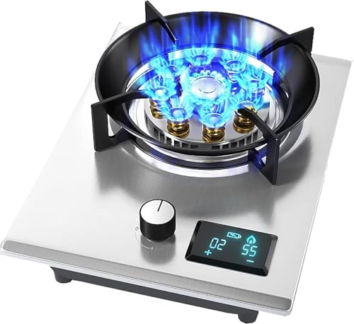 GAS STOVE 7.2KW Built-in Nine-Cavity Flame Gas Cooker Kitchen Tabletop Wok Cooking Stove For V Ultra-thin Glass Ceramic Burner(Lpg)