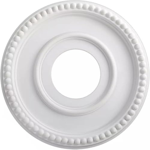 Rosace de plafond, rosace de plafond en polystyrène, éclairage en PU, panneau lumineux style européen, base lumineuse, décoration ventilateur, abat-jour, décoration ronde, 12, 4 pouces, plâtre