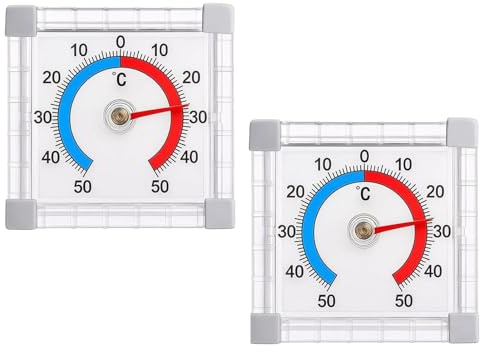 Thermometer Aussen,2er Pack Außenthermometer Fenster,Ensterthermometer Aussen, ThermometerInnen Außen, Thermometer Für Fenster Und Türen, Präzise Temperaturmessung Für Innen UndAussen