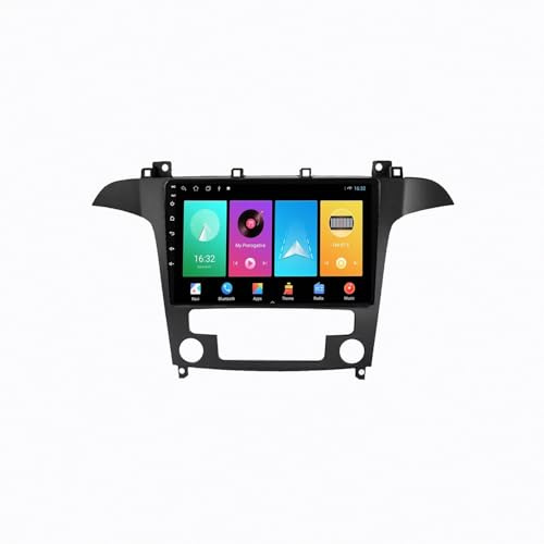 Carplay Display für Ford S-Max 2006-2015 Touch Display mit Navi, Bluetooth, GPS, WiFi, Am/Fm/RDS, Airplay, Super Link, GPS Navigation, 4 Kern 1G+16G