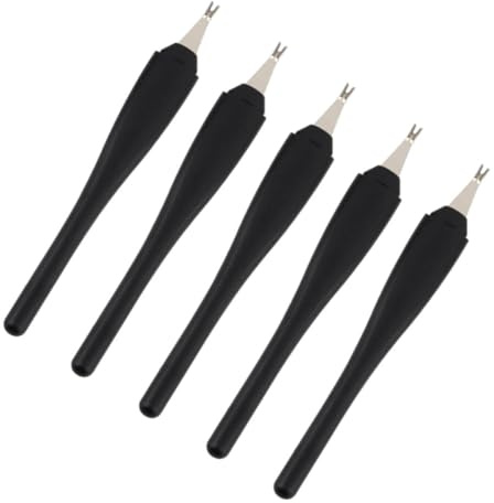HOMSFOU 5 teiliges Nagelhautentferner Werkzeug aus ABS und Edelstahl für präzises Entfernen von Nagelhaut und Hornhaut im Nagelstudio