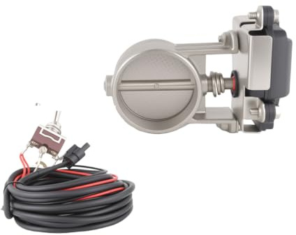 fmic.eu PERFORMANCE Valvola di scarico elettrica, 76 mm, valvola di scarico con interruttore, scarico cut-out valve, in acciaio inox, impianto di tuning