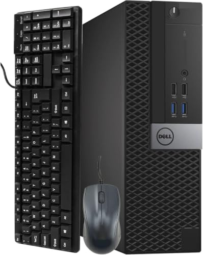 Dell OptiPlex 5040 SFF Ordenador de sobremesa, Intel Core i7-6700T, 16 GB de RAM, SSD de 256 GB, WiFi, Bluetooth, Teclado US QWERTY, Windows 11 Pro (Reacondicionado)