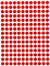Aufkleber Rot 8 mm runde Sticker – 0,8 cm Klebepunkte 2520 Stück von Royal Green