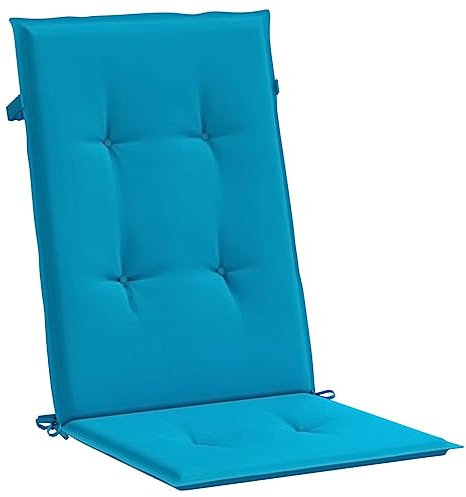vidaXL 4X Gartenstuhl Auflage 120x50x3 cm Blau Hochlehner Sitzkissen Kissen