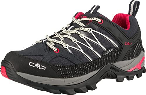 CMP RIGEL LOW WMN TREKKING SHOE WP, Zapatos de trekking, Mujer, Antracite-Off White, 40 EU