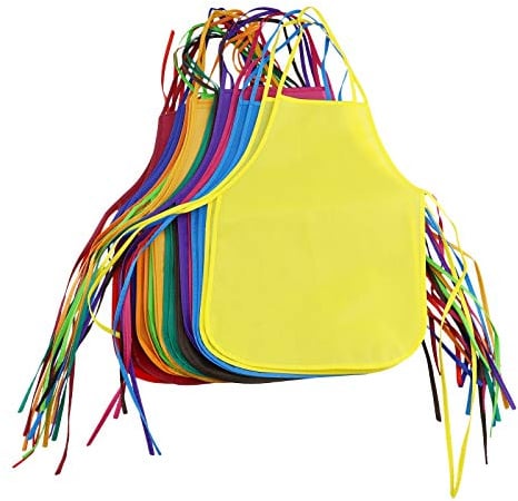 OTOTEC 24x Children Kids Waterproof Art Craft Smock Apron for DIY Painting Drawing 12 Colors