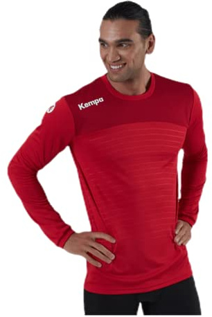 Kempa Herren Emotion 2.0 Langarmshirt Herren Longsleeve, Rot/Chilirot, S EU